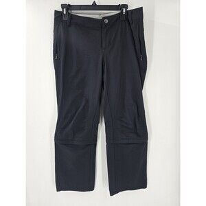 REI Womens Northway Convertible Pants Black Sz 10P Zip Off Pants Hiking Gorpcore